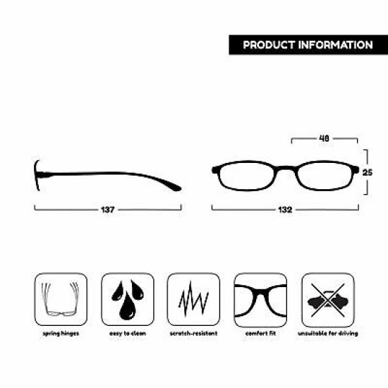 Opulize FLY Reading Glasses Rounded Mens Womens Spring Hinges Inc Pouch R67